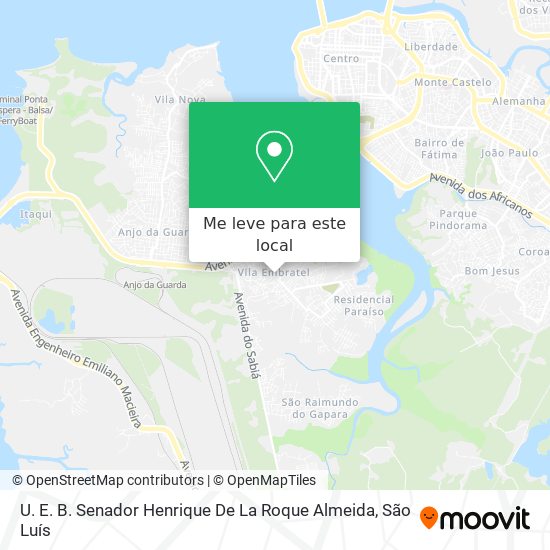 U. E. B. Senador Henrique De La Roque Almeida mapa