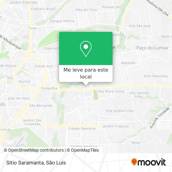 Sítio Saramanta mapa