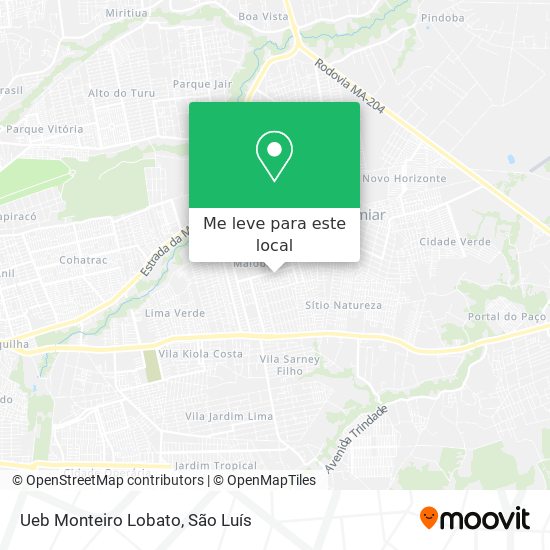 Ueb Monteiro Lobato mapa
