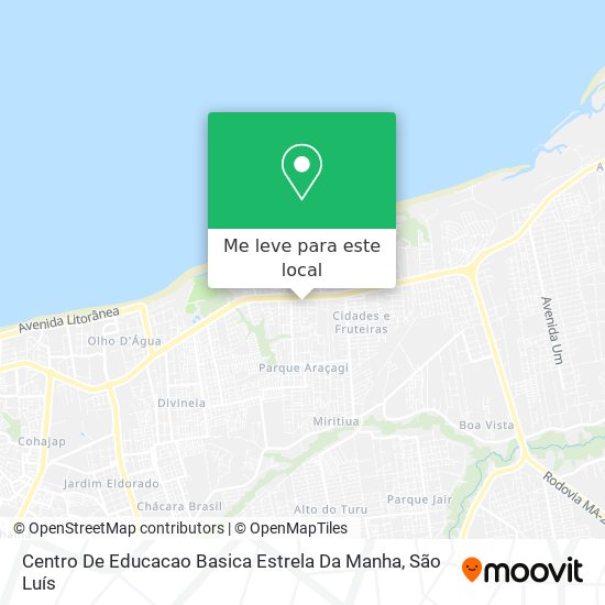 Centro De Educacao Basica Estrela Da Manha mapa