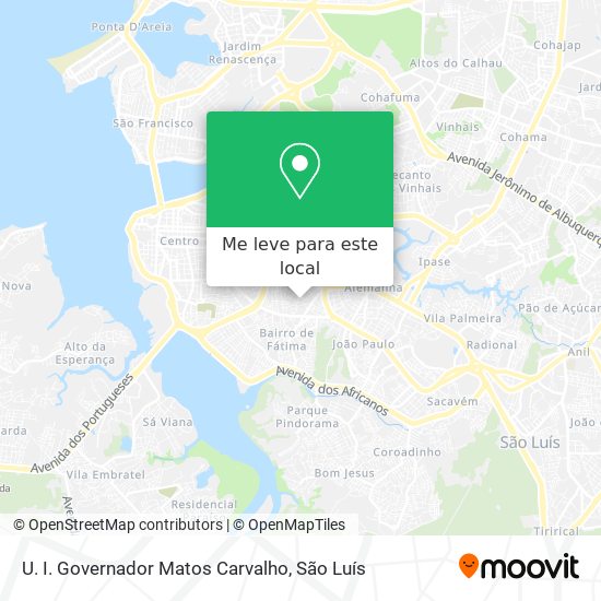 U. I. Governador Matos Carvalho mapa