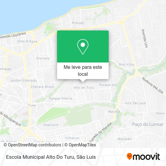 Escola Municipal Alto Do Turu mapa