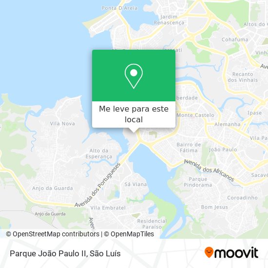 Parque João Paulo II mapa