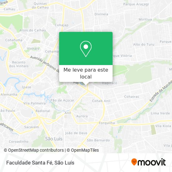 Faculdade Santa Fé mapa