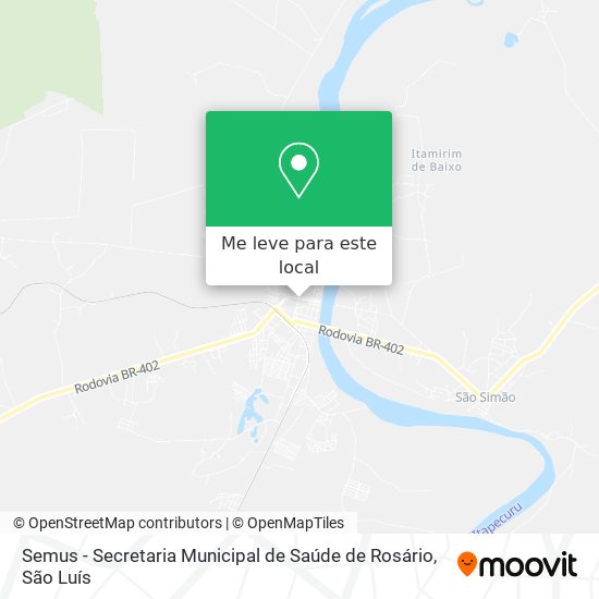 Semus - Secretaria Municipal de Saúde de Rosário mapa