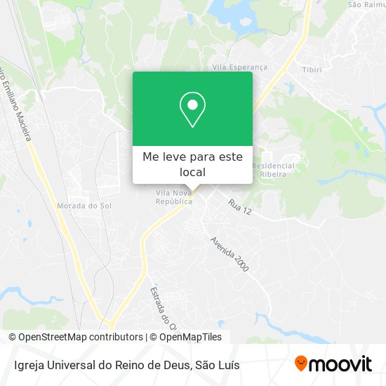 Igreja Universal do Reino de Deus mapa