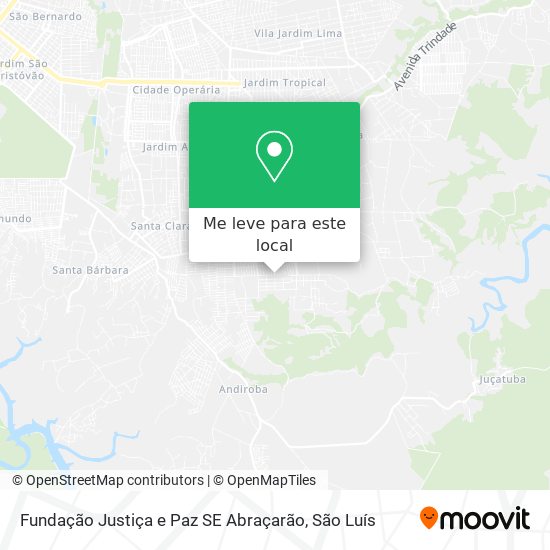 Fundação Justiça e Paz SE Abraçarão mapa