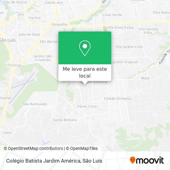 Colégio Batista Jardim América mapa