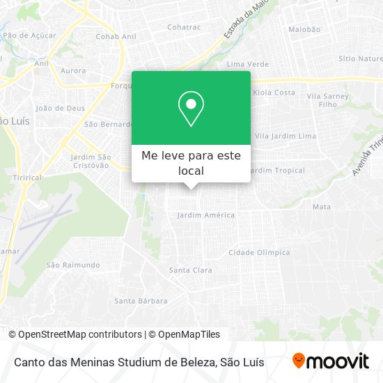 Canto das Meninas Studium de Beleza mapa