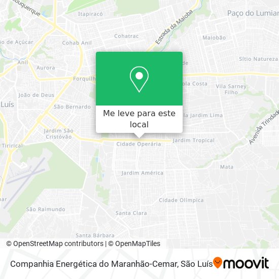 Companhia Energética do Maranhão-Cemar mapa
