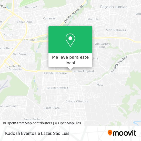 Kadosh Eventos e Lazer mapa