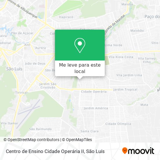 Centro de Ensino Cidade Operária II mapa