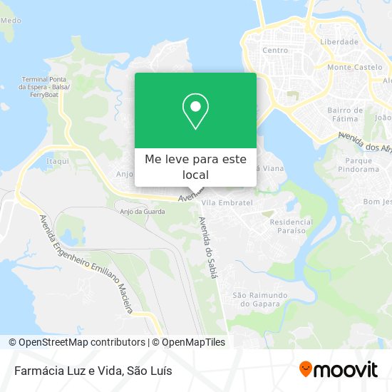 Farmácia Luz e Vida mapa