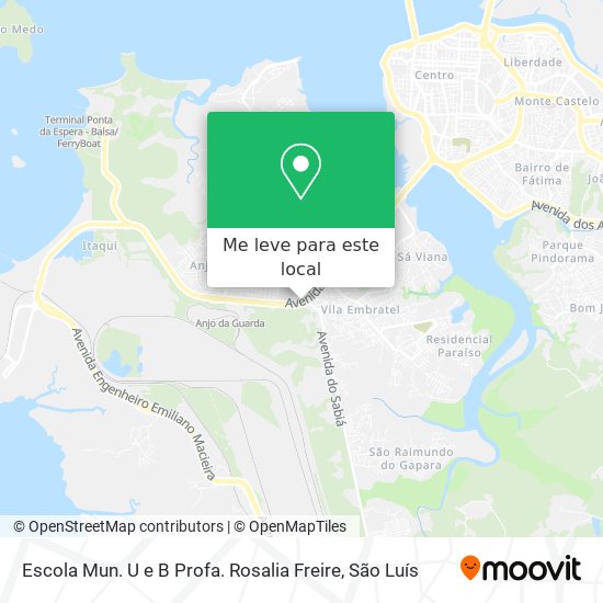 Escola Mun. U e B Profa. Rosalia Freire mapa