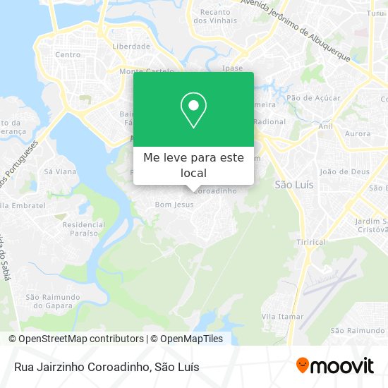 Rua Jairzinho Coroadinho mapa