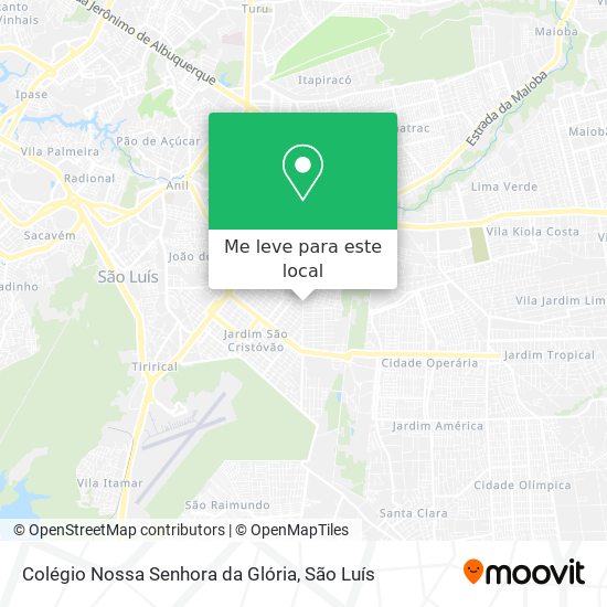 Colégio Nossa Senhora da Glória mapa