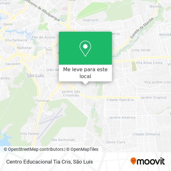 Centro Educacional Tia Cris mapa
