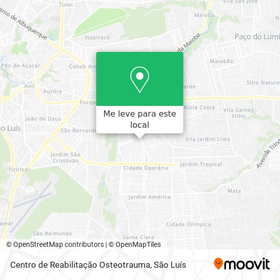 Centro de Reabilitação Osteotrauma mapa