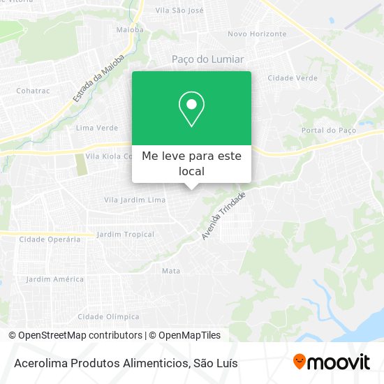 Acerolima Produtos Alimenticios mapa