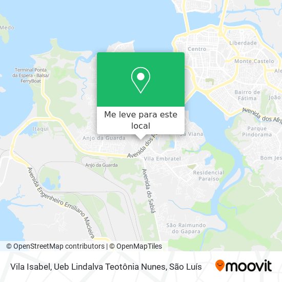 Vila Isabel, Ueb Lindalva Teotônia Nunes mapa