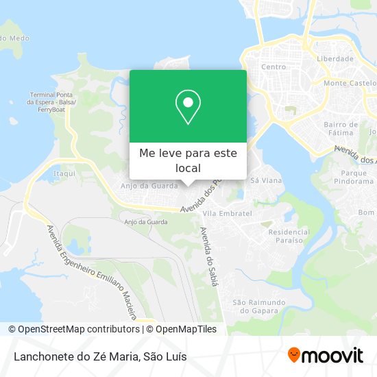 Lanchonete do Zé Maria mapa