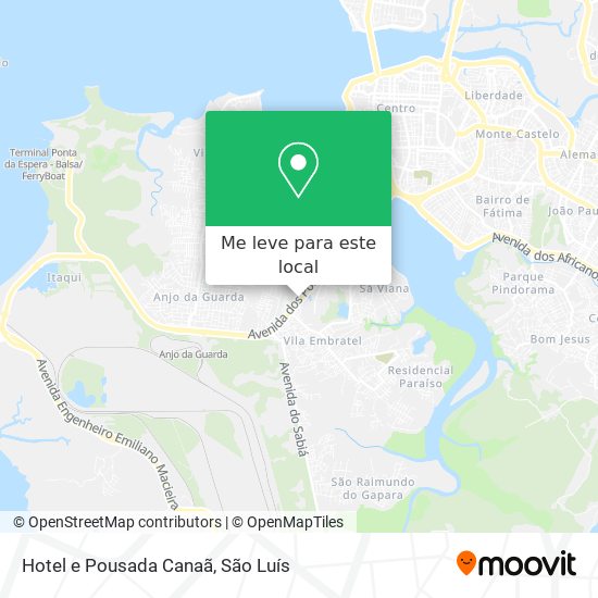Hotel e Pousada Canaã mapa