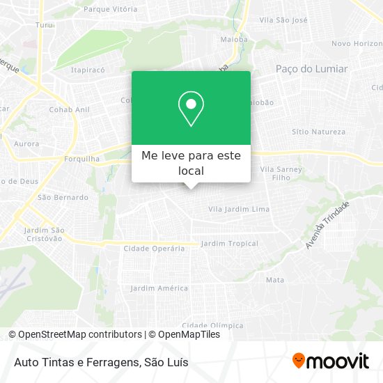 Auto Tintas e Ferragens mapa