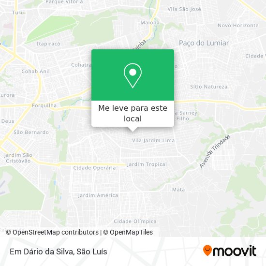 Em Dário da Silva mapa