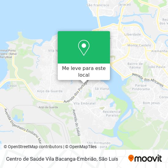 Centro de Saúde Vila Bacanga-Embrião mapa