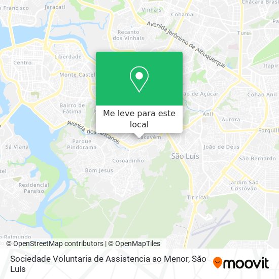 Sociedade Voluntaria de Assistencia ao Menor mapa