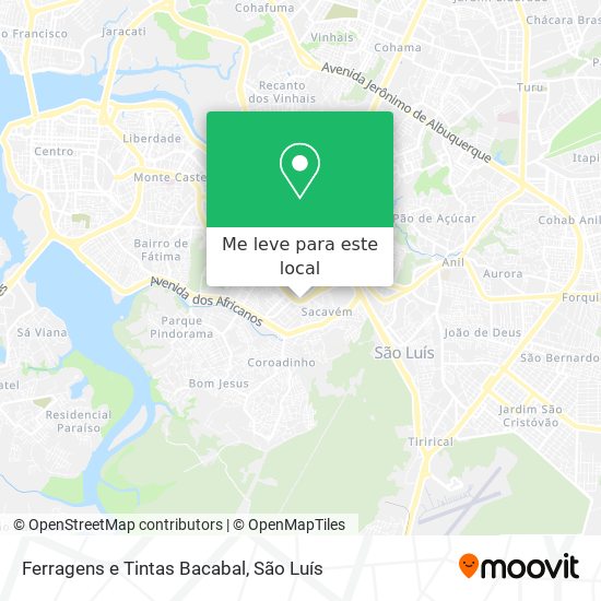 Ferragens e Tintas Bacabal mapa