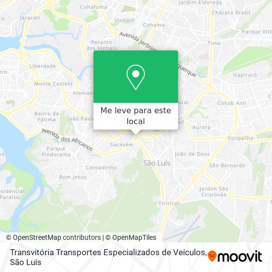 Transvitória Transportes Especializados de Veículos mapa