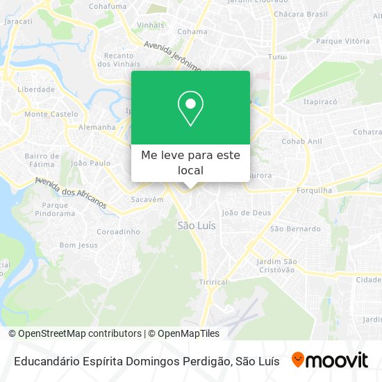 Educandário Espírita Domingos Perdigão mapa