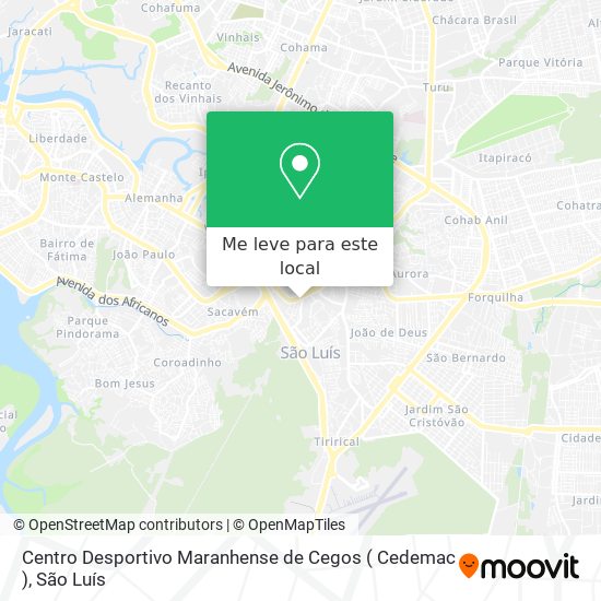 Centro Desportivo Maranhense de Cegos ( Cedemac ) mapa