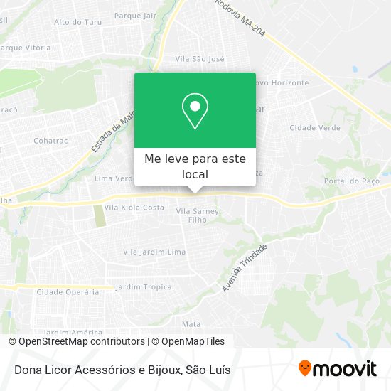 Dona Licor Acessórios e Bijoux mapa