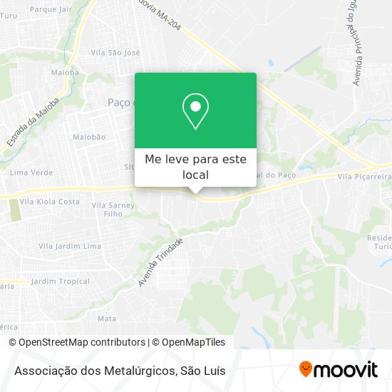 Associação dos Metalúrgicos mapa