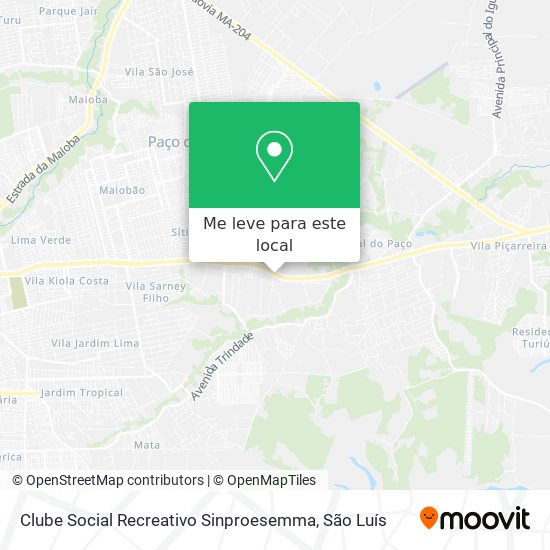 Clube Social Recreativo Sinproesemma mapa