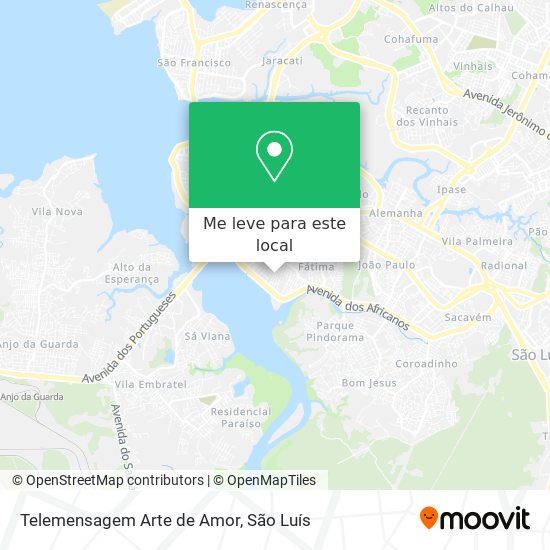 Telemensagem Arte de Amor mapa