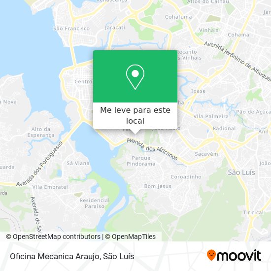 Oficina Mecanica Araujo mapa
