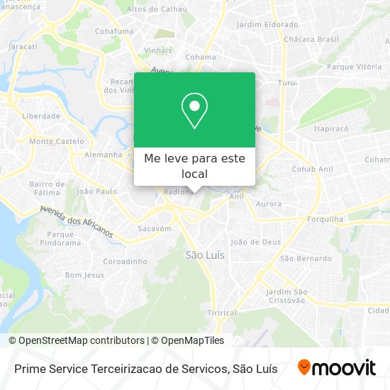 Prime Service Terceirizacao de Servicos mapa