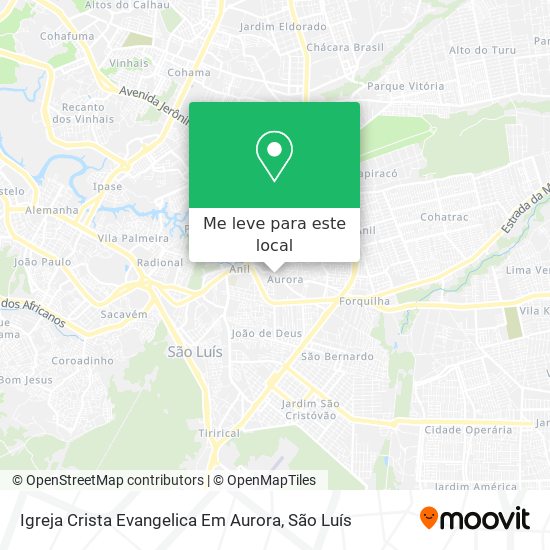 Igreja Crista Evangelica Em Aurora mapa