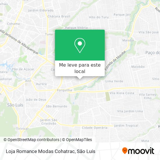 Loja Romance Modas Cohatrac mapa