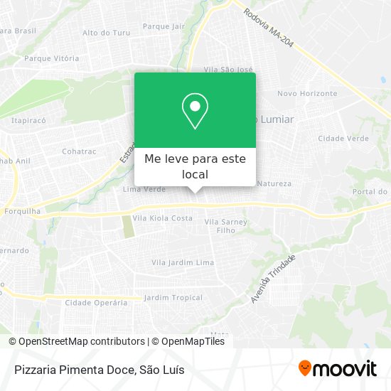 Pizzaria Pimenta Doce mapa