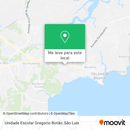Unidade Escolar Gregorio Botão mapa