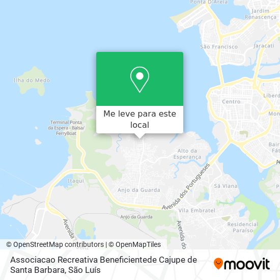 Associacao Recreativa Beneficientede Cajupe de Santa Barbara mapa