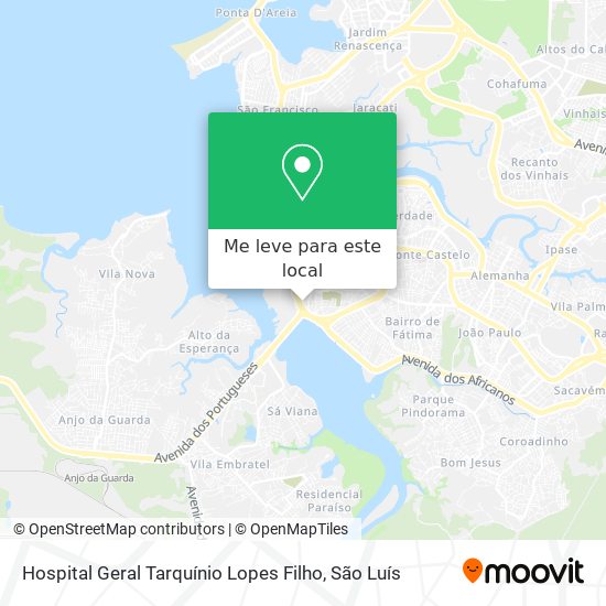 Hospital Geral Tarquínio Lopes Filho mapa