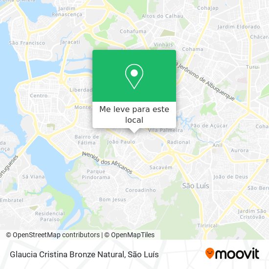 Glaucia Cristina Bronze Natural mapa