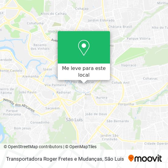 Transportadora Roger Fretes e Mudanças mapa