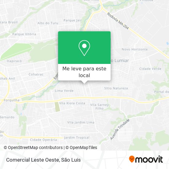 Comercial Leste Oeste mapa