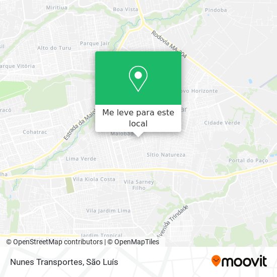 Nunes Transportes mapa